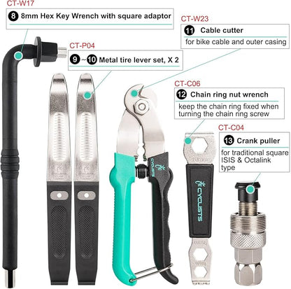 27 Piece Bike Tool Kit - Bike Tools Maintenance Repair Kit - Mountain/Road Bike Bicycle Repair Tool Kit With Storage Case