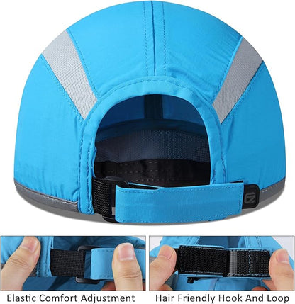 GADIEMKENSD Reflective Folding Outdoor Hat Unstructured Design UPF 50+ Sun Protection Sport Hats for Womens and Mens