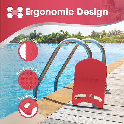 Kickboard Adult & Youth Swim Buoy Aid Leg Kick Exercise Training Float for Swimming Pool or Open Water Foam Equipment | High Buoyancy | Non-Slip | EVA Material & BPA Free