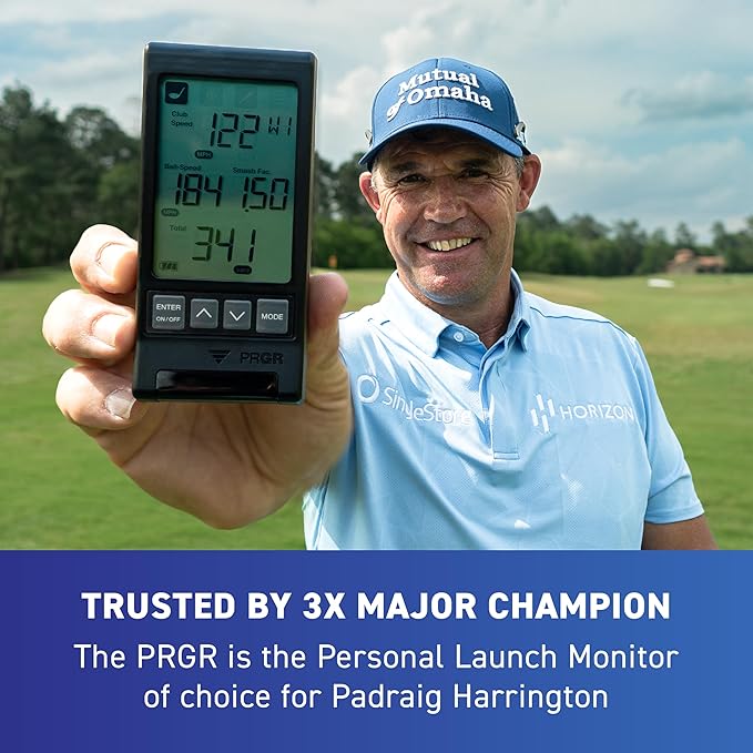 HS 130-A Portable Golf Launch Monitor | Doppler Radar Measures Club & Ball Speed, Smash Factor, Total & Carry Distance | Tracks Swing Speed Training Aids