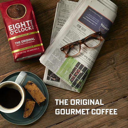 Eight O'Clock Coffee 100% Colombian Peaks Ground Coffee, Medium Roast, 30 Ounce (Pack of 1) - Rich, Winey & Full Bodied