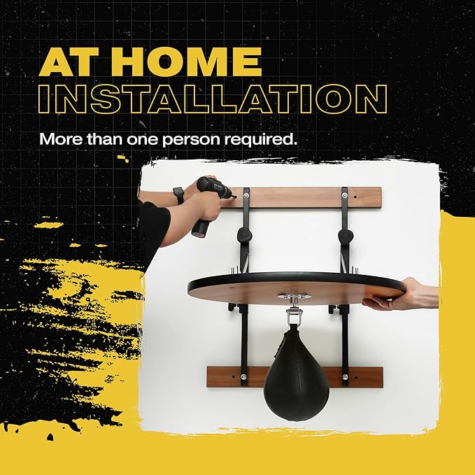 Houseables Speed Bag, Speed Bags for Boxing, Speedbag, Speedbag Platform, Punching Ball, Wall Mount Stand, Adjustable Height, Training Equipment, Wall Mounted Kit, Swivel Ball, Home, Gym, Professional