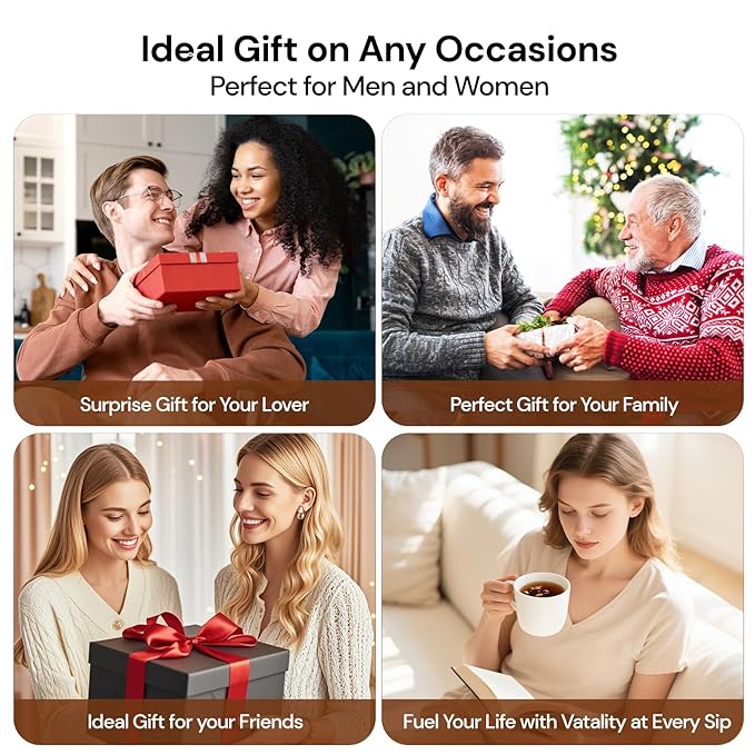 Ginseng Polygonatum Eucommia Male Flower Tea, Natural Traditional Chinese Kidney Support Blend Kidney Cleanse Detox Tea for Men Women, 19 Precious Herbal Ingredients（30 Cans/1 Box)