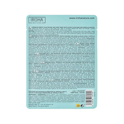 IROHA NATURE Glycolic Acid Peeling Face Mask (Pack of 5) | Skin Perfecting for a Radiant & Smooth Look | Instant Regeneration in Just 15 Minutes | Clean Beauty | 100% Vegan