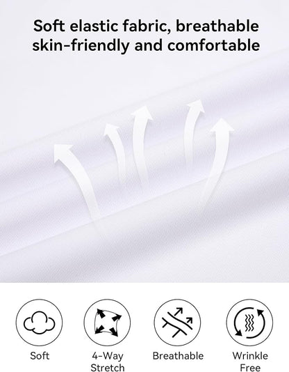 Esabel.C Jacquard Golf Shirts for Men Moisture Wicking Short Sleeve Performance Dry Fit Active Mens Polo Shirts