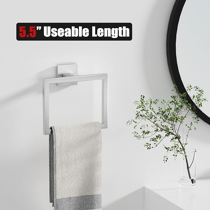 10-Pieces Brushed Nickel Bathroom Accessories Set 23.6 Inch
