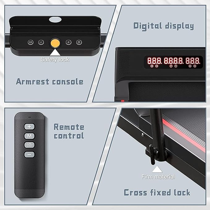 Sperax Walking Vibration Pad with APP, 3 in 1 Under Desk Treadmill, 2.5HP Low Noise Walking Treadmill Pad with Remote Control,Portable Treadmills for Home Office