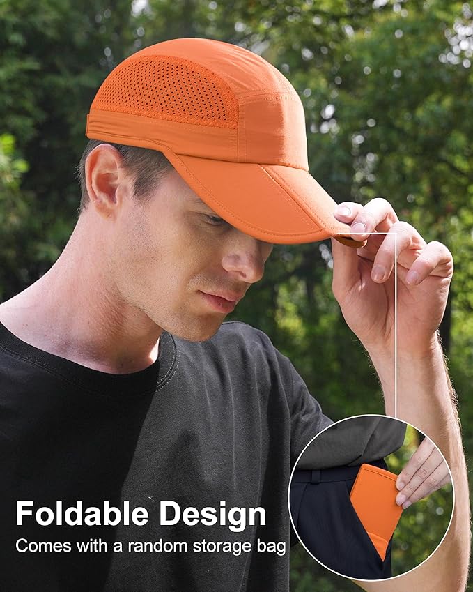 GADIEMKENSD Mens Folding Outdoor Hat Long Brim UPF 50+ Sun Protection