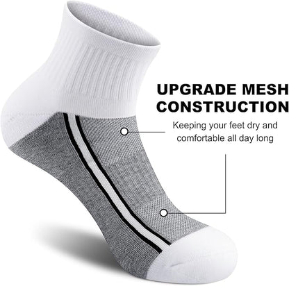 Gonii men ankle socks for men athletic running Cushion Quarter Socks 5 Pairs