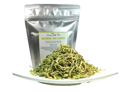 Greenhilltea traditional health herbs, Honey suckle dried herbal tea honeysuckle 2 OZ (56 grams)