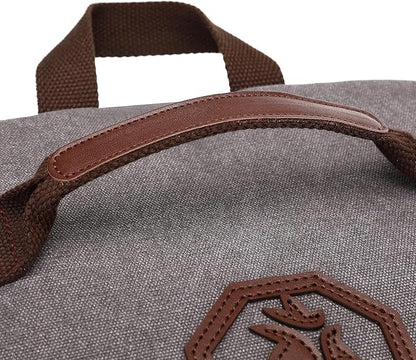 Kalesi Gym Duffle Bag Backpack 4-Way Vintage canvas with Shoes Compartment for travel Sport Hiking laptop (Vintage grey)