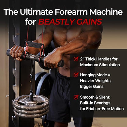 GD Hanging Wrist Roller Forearm Blaster- Forearm Strengthener Exercise Equipment Wrist Trainer for Muscle building and Injury prevention Hand Grip Strength