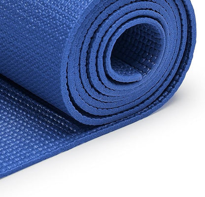 Sunny Health & Fitness Non-Slip Yoga Mat – Durable, Anti-Tear, Lightweight, Cushioned Support for Yoga, Pilates, Stretching Exercises, Meditation and Floor Workouts | Multiple Sizes & Colors