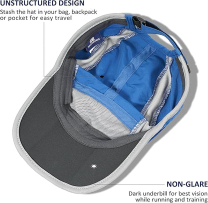 GADIEMKENSD Reflective Folding Outdoor Hat Unstructured Design UPF 50+ Sun Protection Sport Hats for Womens and Mens