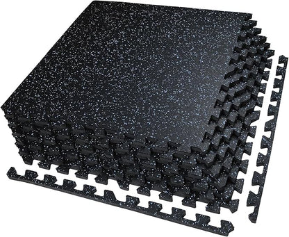 0.56in Thick 24 Sq Ft Exercise Equipment Mats 6 Tiles