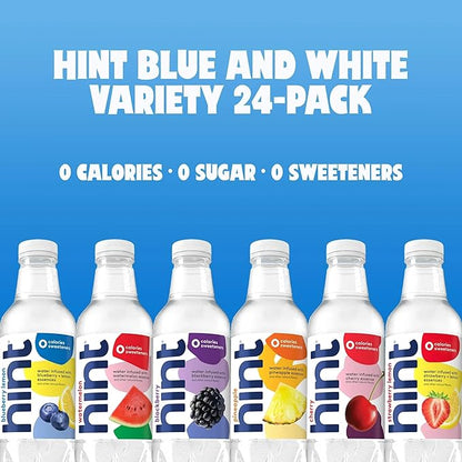 Hint Bottled Water, Best Sellers Variety Pack Bundle - Purified Flavored Water with Zero Calories, Sugar Free, Natural Flavors - 16 Fl Oz (Pack of 24)