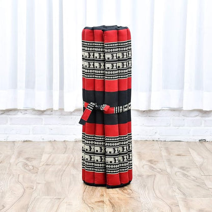 Leewadee Zabuton Seating Cushion – Square Floor Seat for Meditation Exercises, Light Yoga Mat Filled with Kapok