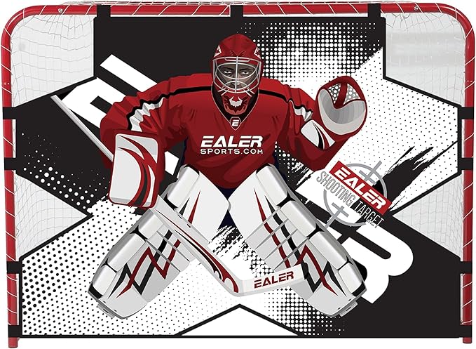 Ealer HTST20 Goalie Shooting Target - Ice & Street Hockey Goal Practice with 5 Precision Targets
