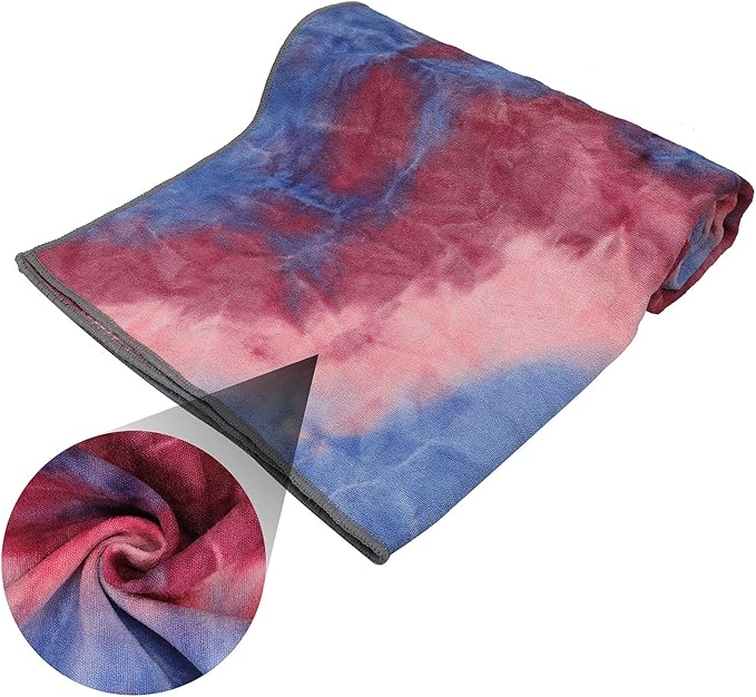 Yoga Towel, Non-Slip Hot Yoga Towel Anti-Slip Waffle Texture, 100% Absorbent Odorless Microfiber Yoga Blanket, Standard Size 72 x 24 x 0.2 inches Cushion Towel for Hot Yoga, Bikram, Pilates1