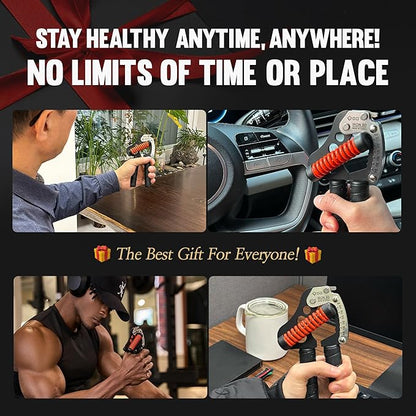 GD IRON GRIP Grip Strength Trainer Adjustable Hand Gripper Strengthener Hand Grip Exerciser Wrist Strengtheners Silent & Durable – Forearm, Finger & Hand Strength Training for Athletes, Climbers & Rehabilitation