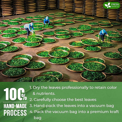 FreshDrinkUS, Premium 50+ Natural Guava Leaves, Whole Dried Leaves, 100% Pure, Natural Guava Loose Leaf Herbal Tea, Non GMO, No Additives, No Caffeine, Vegan