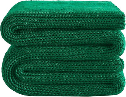 L'AGRATY Knitted Weighted Blanket - 60"x80" 20lbs Cooling Chunky Knit Heavy Blanket for Adults Braided Crochet Throw Thick Cable Yarn Knit Decorative No Beads Evenly Weighted Machine Washable