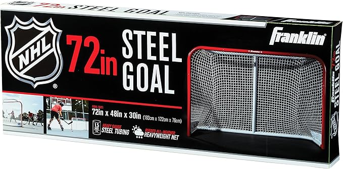 Franklin Sports Street Hockey Goal - Official Regulation Steel Hockey Net - Street Hockey Goal Set