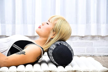 Leewadee Small Yoga Bolster – Shape-Retaining Cervical Neck Roll, Tube Pillow for Comfortable Reading, Kapok Filling, 22 x 6 x 6 inches