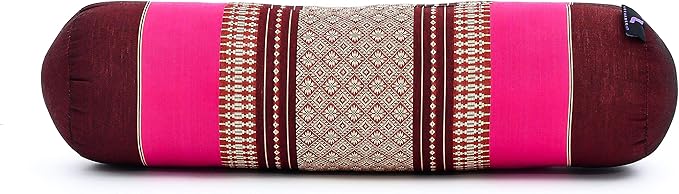 Leewadee Small Yoga Bolster – Shape-Retaining Cervical Neck Roll, Tube Pillow for Comfortable Reading, Kapok Filling, 22 x 6 x 6 inches