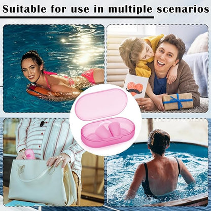 2 Pack Nose Plugs for Swimming for Adults and Kids (Age 7-12), Waterproof Soft Silicone Swimming Protectors Nose Block Nostril Plugs for Swimmers Surfers Water Sports