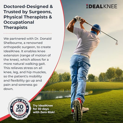 IdealKnee - Advanced Knee Extension & Pain Relief Device - Endorsed by PTs & Surgeons - Ideal for ACL, MCL Recovery, Athletes, Therapy & Rehab