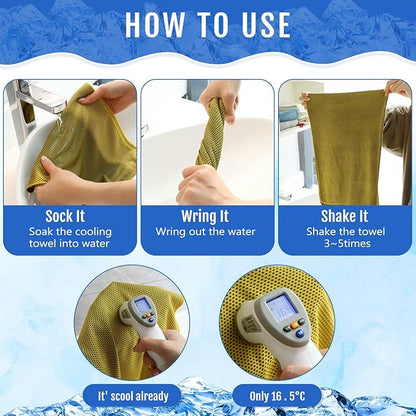 Hosuly 30 Pack Cooling Towels, 40"x12" Ice Breathable Soft Chilly Sweat Rag Microfiber Workout Rags for Gym Cooling Towels for Neck and Face for Yoga Golf Sport Running