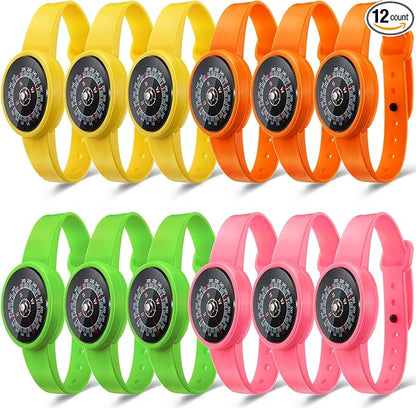 12 Pcs Compass for Kids Compass Hiking Colorful