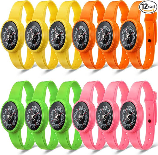 12 Pcs Compass for Kids Compass Hiking Colorful
