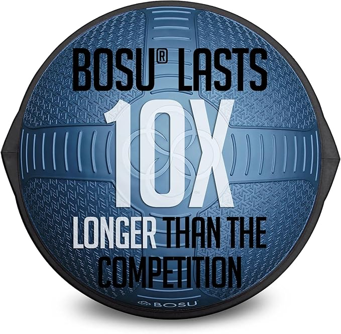 BOSU NexGen 25IN Home Fitness Exercise Gym Strength Flexibility Balance Trainer with Rubberized Non Skid Surface and Hand Air Pump