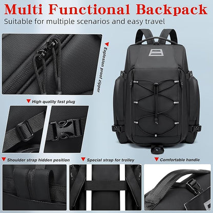 19L Reflective Bike Rack Bag Large Capacity Waterproof Rear Bag with Rain Cover E-Bike Bicycle Accessories Basket Storage Crossbody Saddle Shoulder Rear Seat Luggage Pouch Bag Accesorios Bicicletas