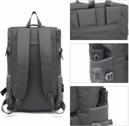 Kalesi Gym Duffle Bag Backpack 4-Way Waterproof with Shoes Compartment for travel Sport Hiking laptop (gray)