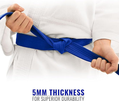 DXM SPORTS BJJ Jiu Jitsu Belt - Taekwondo Karate Belt - Martial Arts Uniform Ranking Judo Belt Double Stitched for Kids Adult