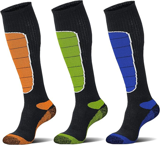 Hylaea Merino Wool Ski Socks, Cold Weather Socks for Snowboarding, Snow, Winter, Thermal Knee-high Warm Socks, Hunting