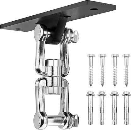 Heavy Bag Hanger,Punching Bag Mount Hanger Bracket,Ceiling Mount Hook 360°Rotation Wood Beam Holder Body Weight Strength Training Systems,Suitable for Swings and sandbags(900 LB Capacity)