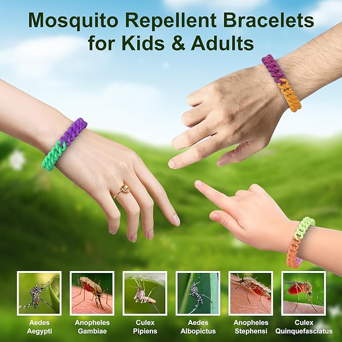 6 Pack Mosquito Repellent Bracelets for Adults and Kids