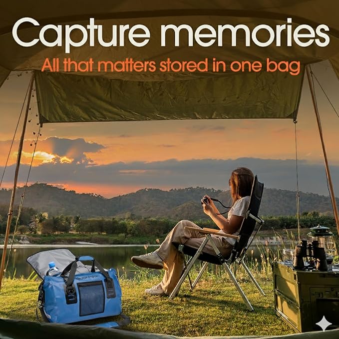 Earth Pak Waterproof Duffel Bag - Heavy Duty Motorcycle Dry Bag with Large Storage Space Perfect for Traveling, Camping, Kayaking, Fishing & Canoeing Bag 50L/70L/90L/120L Sizes