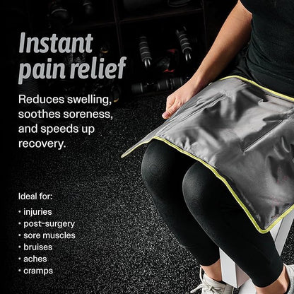 Hot & Cold Reusable Gel Packs (XL, 1 Pack) Flexible Soft Compress - Ice & Heat Therapy for Injuries, Back, Shoulder, Hip, Knee, Joint Pain, Swelling, Bruises, Post Surgery - Sport Temp