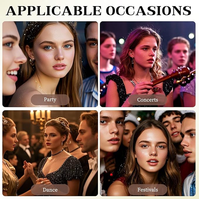 Glitter Spray for Hair and Body, Glitter Body Spray, Quick-Drying Waterproofing Body Shimmer Suitable for Festival Rave (Light Green, 2.6 fl oz)