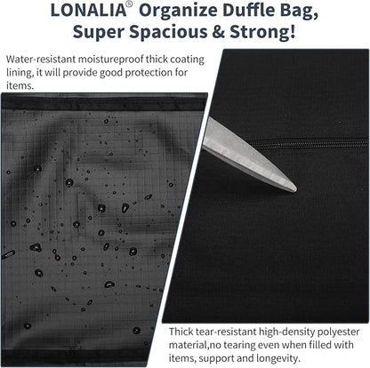 46 Inch Large Duffle Bag for Travel Camping - 127L Extra Large Heavy Duty Duffel Bag, Sport Equipment Storage Bag with 2 Sides Handles-Black