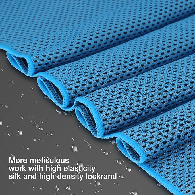 Cooling Towels 40 Pack 40"x 12", 160gsm Bulk Cool Towels, Soft Breathable, Super Absorbent, Quick Cold Towel, for Bowling, Yoga, Travel, Camping, Golf, Football, Hiking, Outdoor Work