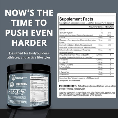 Granite Essential Amino Acids Powder for Muscle Recovery and Growth with 10g EAAs and 7g BCAAs - Soy-Free, Gluten-Free, 448g (30 Servings), Fruit Punch Flavor