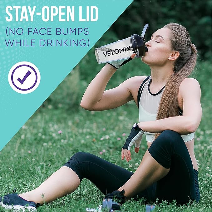 '-2 Pack- 28 oz Protein Shaker Bottles for Protein Mixes - 2x Wire Whisk | Leak Proof Shaker Cups for Protein Shakes | Protein Shaker Bottle Pack (Black/Transparent)