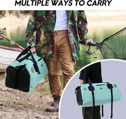 Haimont Waterproof Duffel Bag Roll-top Dry Duffel Bag with Quick-fixed Straps for Motorcycling, Rafting, Boating, SUP, Kayaking, Travel, 50L/70L