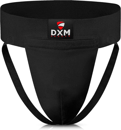 DXM SPORTS Groin Protector Cup Men, Boxing Kickboxing MMA Muay Thai Sparring Groin Guard, Ventilated Adjustable, Karate Fighting Training, Underwear Jiu Jitsu BJJ Protection